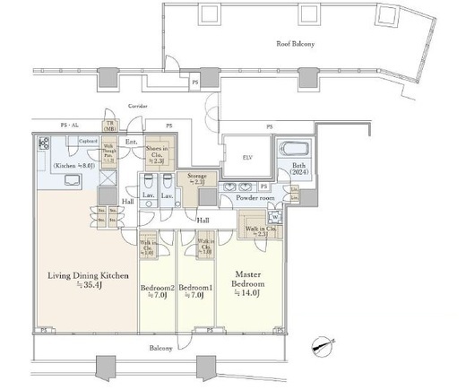 三田ガーデンヒルズ WEST HILL　803号室　間取り