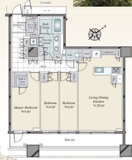 三田ガーデンヒルズ WEST HILL　421号室　間取り