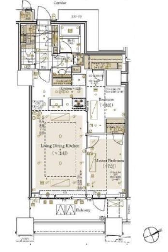三田ガーデンヒルズ WEST HILL　615号室　間取り