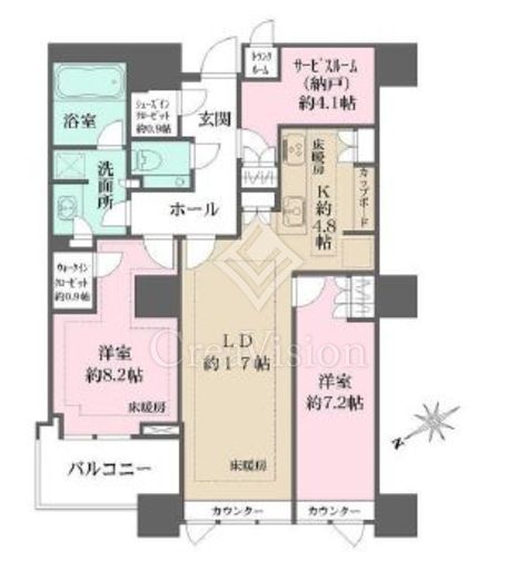 三田ガーデンヒルズ WEST HILL　509号室　間取り