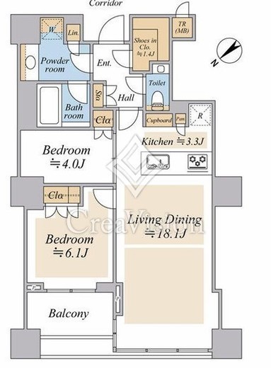 三田ガーデンヒルズ WEST HILL　506号室　間取り