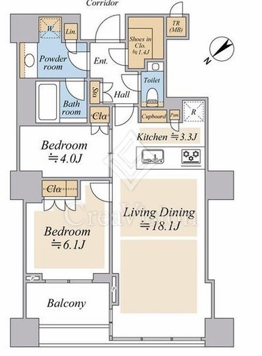 三田ガーデンヒルズ WEST HILL　606号室　間取り