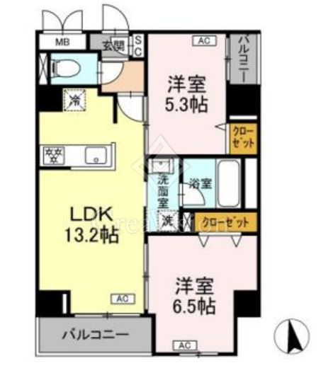 ドリーム神楽坂　501号室　間取り