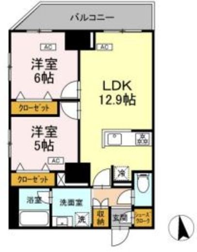 ドリーム神楽坂　503号室　間取り