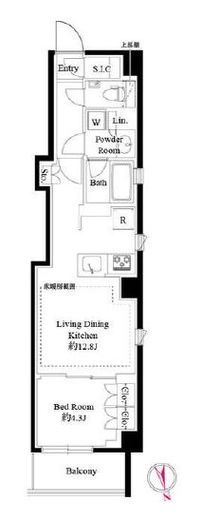 343 RESIDENCE NISHIAZABU (343レジデンス西麻布)　301号室　間取り