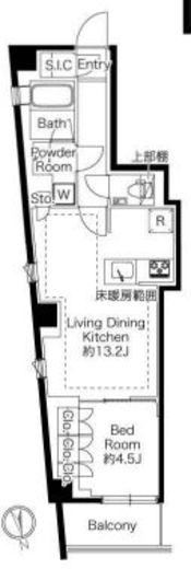 343 RESIDENCE NISHIAZABU (343レジデンス西麻布)　304号室　間取り