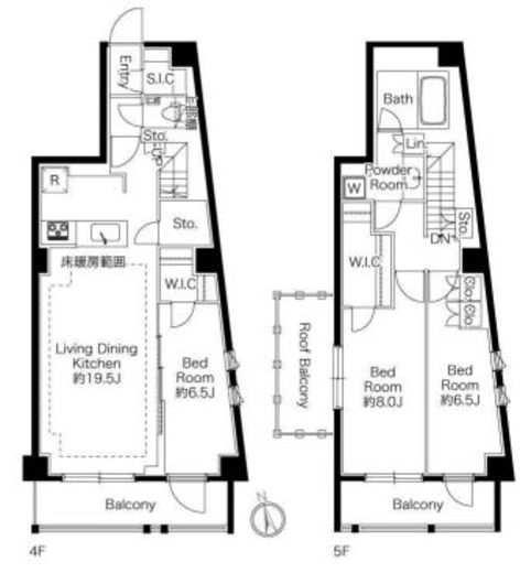343 RESIDENCE NISHIAZABU (343レジデンス西麻布)　503号室　間取り
