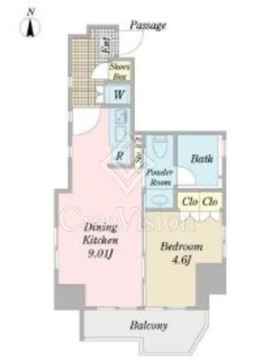STM高田馬場　605号室　間取り