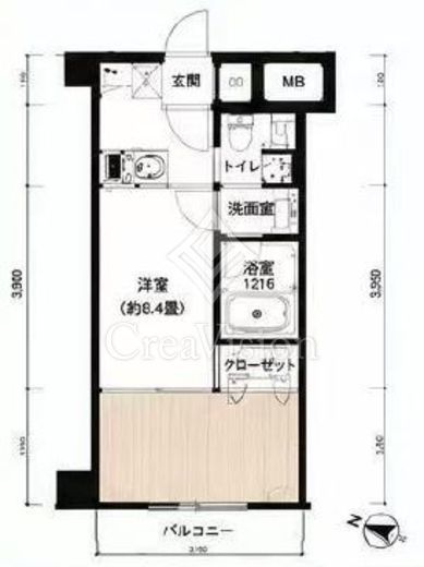 SYFORME TAKADANOBABAⅡ (シーフォルム高田馬場Ⅱ)　403号室　間取り