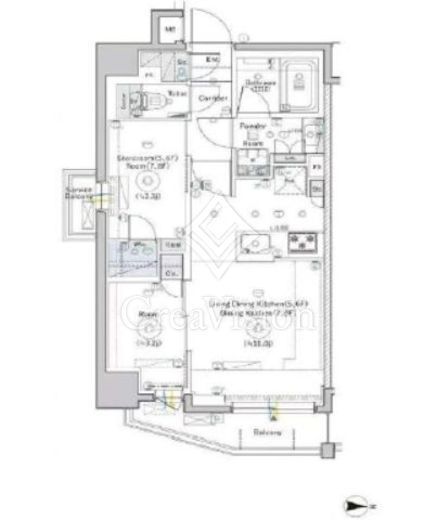 SYFORME TAKADANOBABAⅡ (シーフォルム高田馬場Ⅱ)　7F1号室　間取り