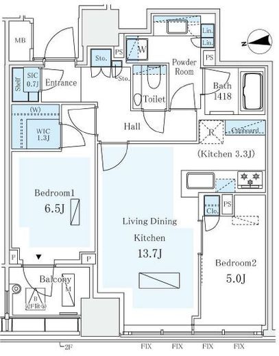 パークコートザ・三番町ハウス　1103号室　間取り