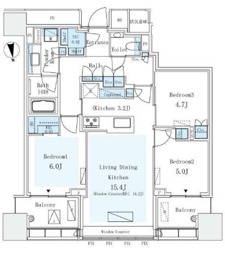 パークコートザ・三番町ハウス　312号室　間取り