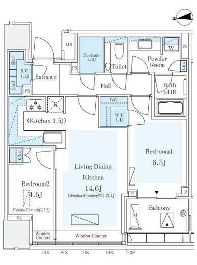 パークコートザ・三番町ハウス　602号室　間取り