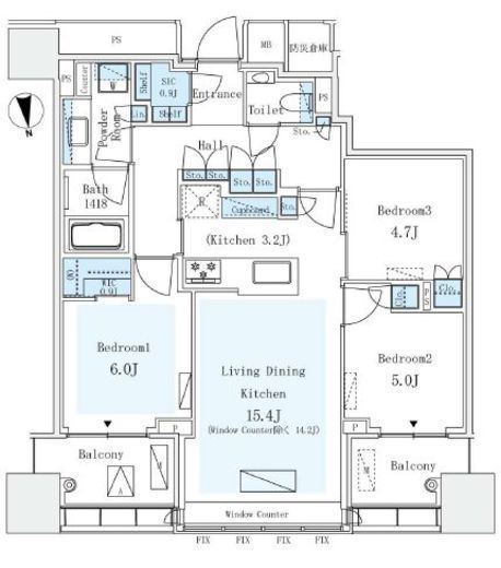 パークコートザ・三番町ハウス　612号室　間取り