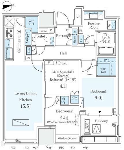 パークコートザ・三番町ハウス　908号室　間取り