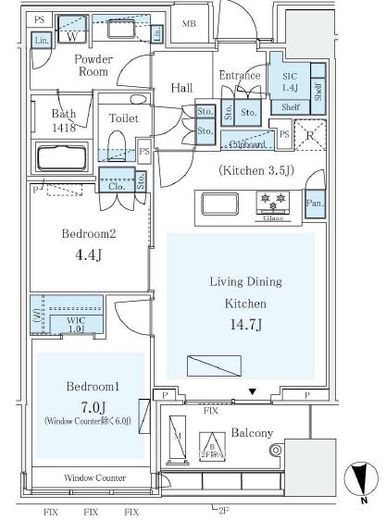 パークコートザ・三番町ハウス　911号室　間取り