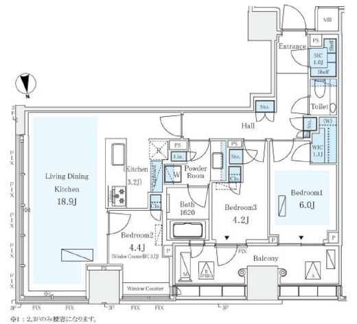 パークコートザ・三番町ハウス　14F2号室　間取り