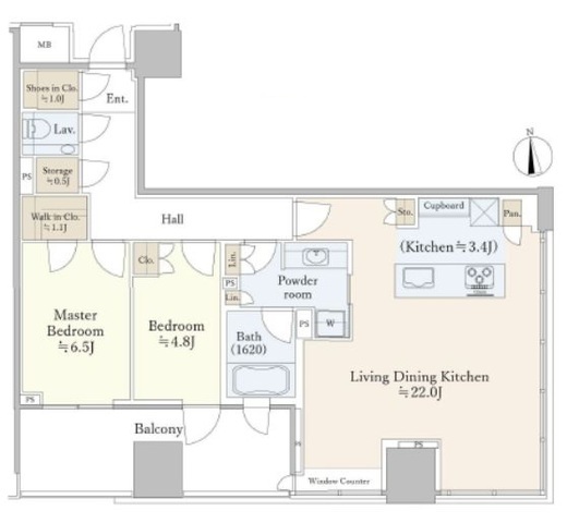 パークコートザ・三番町ハウス　1507号室　間取り