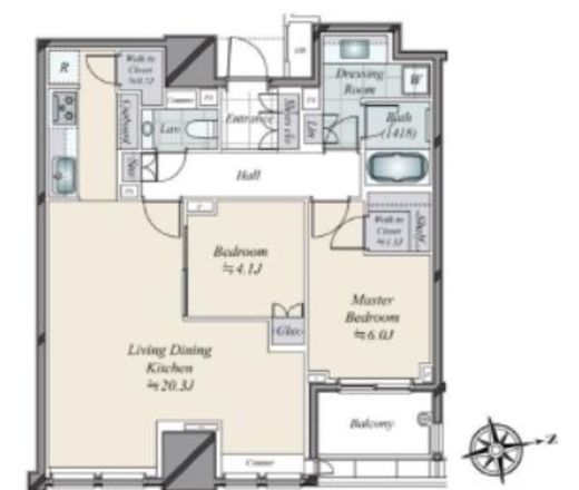 パークコートザ・三番町ハウス　708号室　間取り