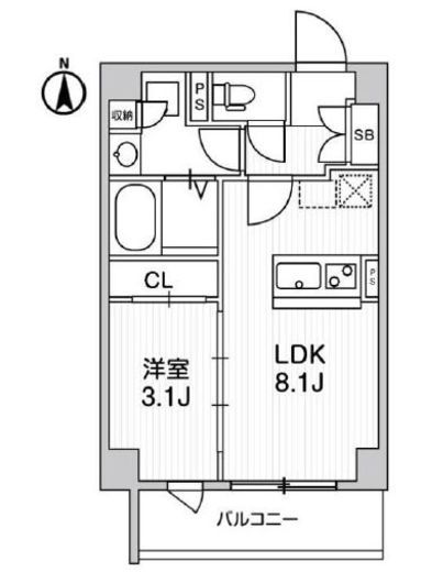 ルネサンスコート東新宿　501号室　間取り