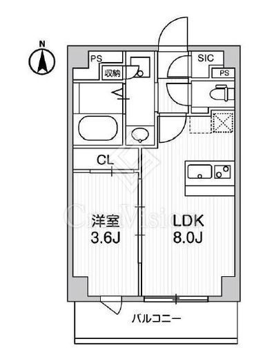 ルネサンスコート東新宿　502号室　間取り