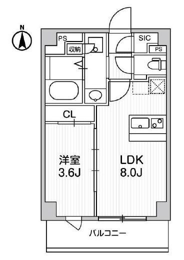 ルネサンスコート東新宿　702号室　間取り