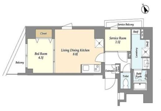 AIFLAT代々木上原　305号室　間取り
