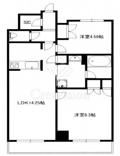 ジャコワ日本橋中洲　802号室　間取り