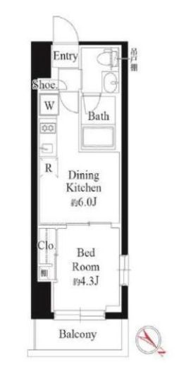 グランパセオ銀座築地　906号室　間取り