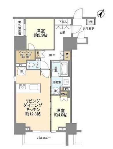 ザ・パークワンズ日本橋人形町　1201号室　間取り