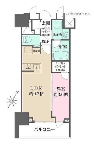 ザ・パークワンズ日本橋人形町　202号室　間取り