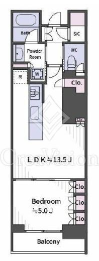 パークシティ高田馬場　608号室　間取り