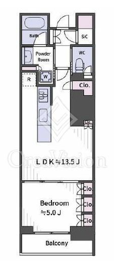 パークシティ高田馬場　708号室　間取り