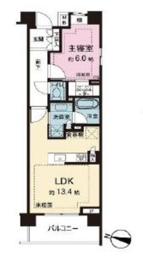 パークシティ高田馬場　717号室　間取り