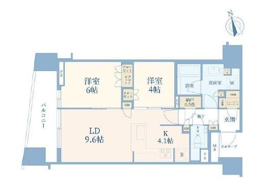 プラウド渋谷東　505号室　間取り