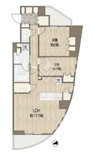プラウド渋谷東　606号室　間取り