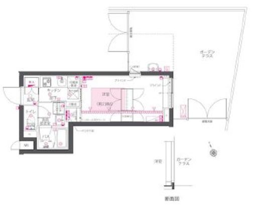 ZOOM西早稲田　109号室　間取り