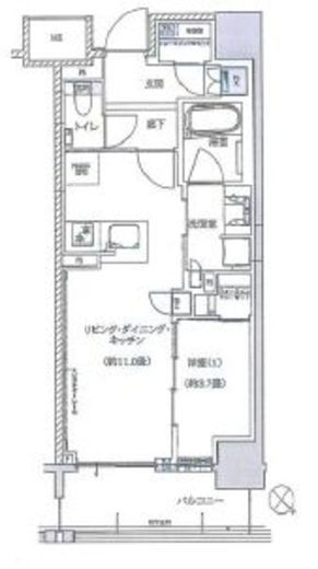 ブリリア月島四丁目　810号室　間取り