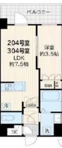 アルカンシエル新宿大京町　204号室　間取り