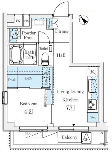 ソルテ千駄ヶ谷　205号室　間取り
