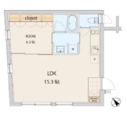 エスセナーリオ若松町　204号室　間取り