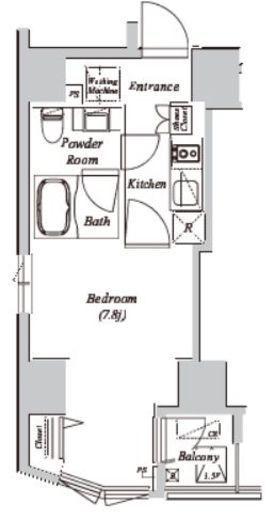 カーサスプレンディッド・ラ・プリュス元赤坂　401号室　間取り