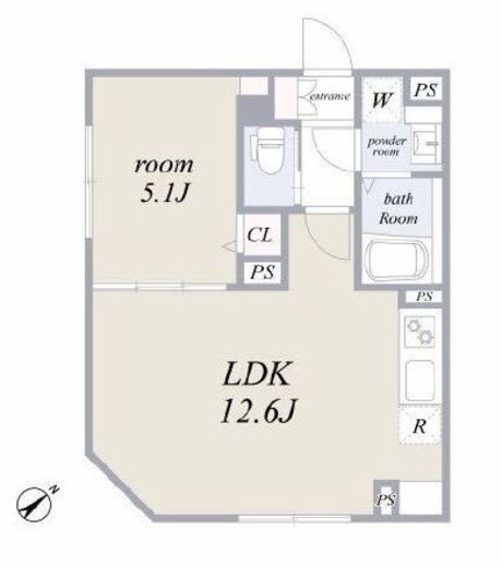 エルファーロ赤坂　001号室　間取り