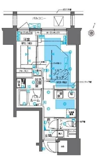 ZOOM神田　1002号室　間取り