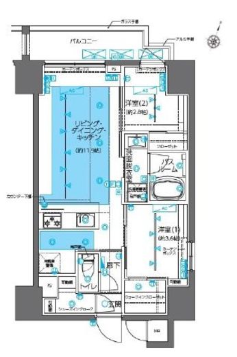 ZOOM神田　901号室　間取り