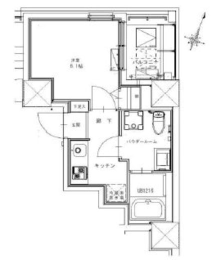 GENOVIA幡ヶ谷 (ジェノヴィア幡ヶ谷)　201号室　間取り