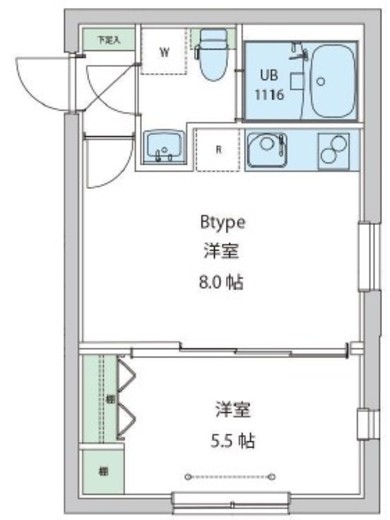 レオーネ早稲田　102号室　間取り
