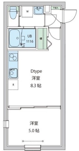 レオーネ早稲田　104号室　間取り