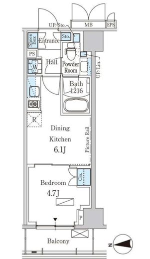 パークアクシス新宿西落合　403号室　間取り