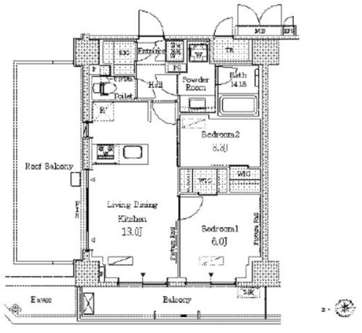 パークアクシス新宿西落合　803号室　間取り